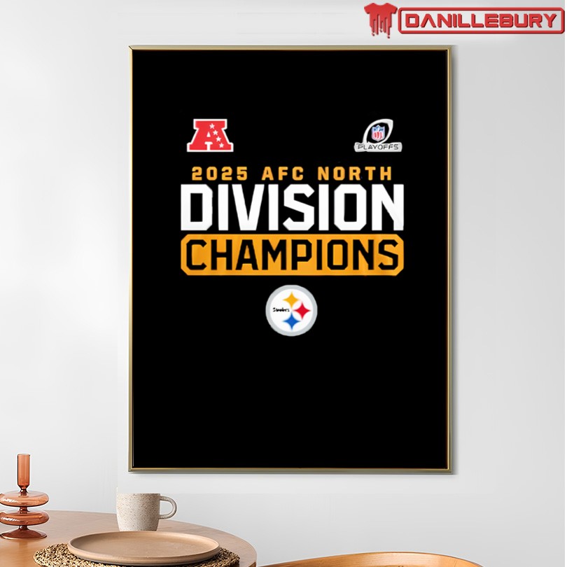 Pittsburgh Steelers AFC North Champions 2025 Cheers Shirt - Image 4