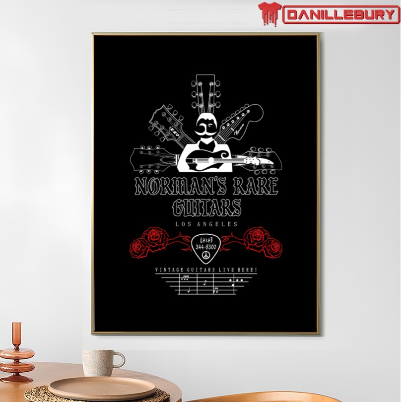Red Roses Headstock T-Shirt - Image 4