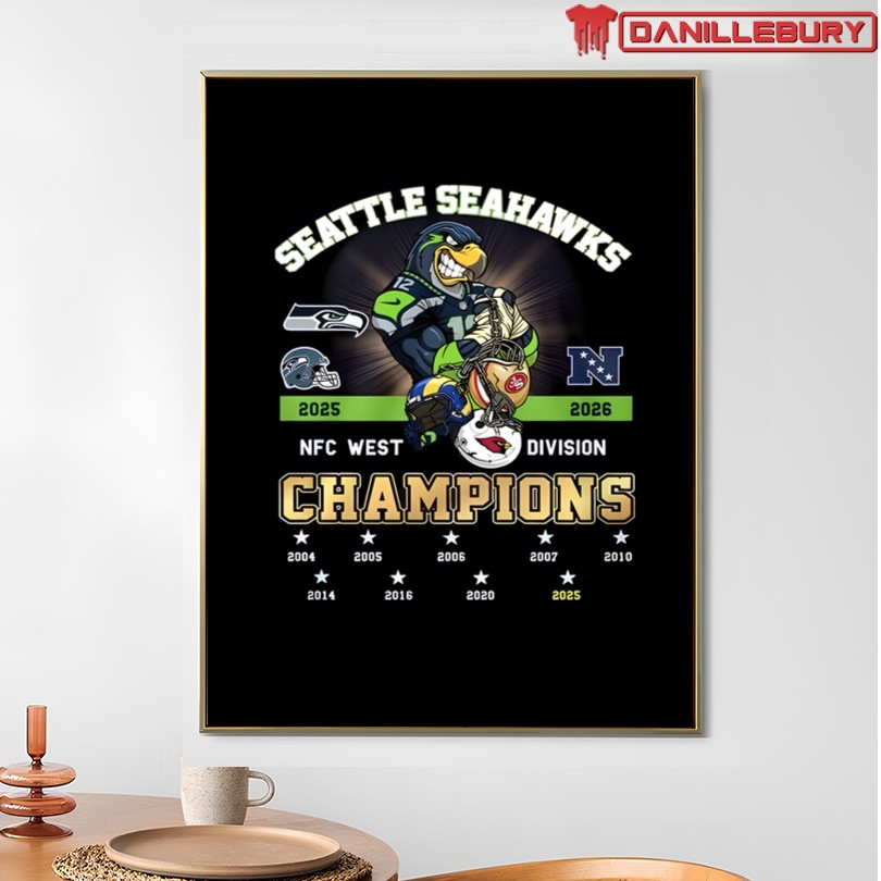 Seattle Seahawks NFC West Champions 2025 Celebration Shirt - Image 4