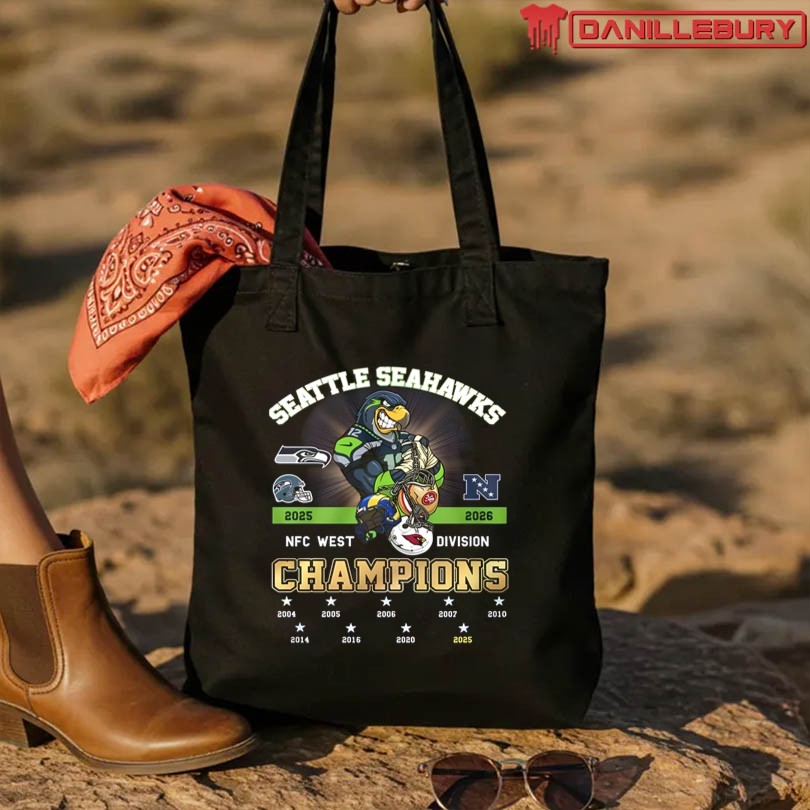 Seattle Seahawks NFC West Champions 2025 Celebration Shirt - Image 3