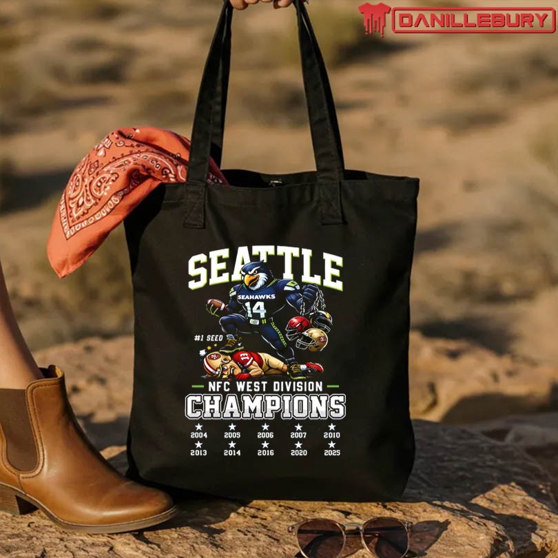 Seattle Seahawks NFC West Đivíion Champions 2025 Shirt - Image 3
