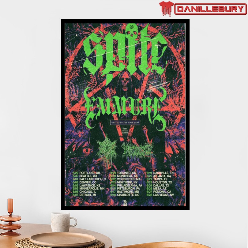 Spite Emmure Psycho-Frame Rev3rent United States Tour 2026 Poster - Image 2