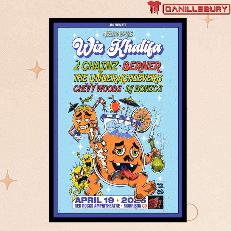 Wiz Khalifa Apr 19 2026 Red Rocks Amphitheatre Morrison CO Poster