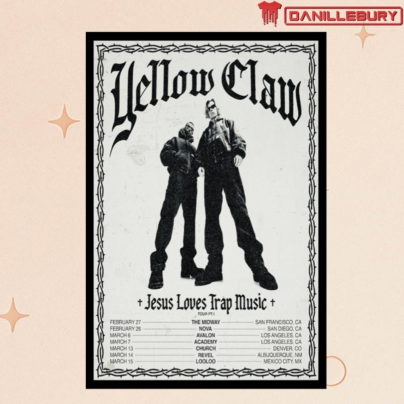 Yellow M.F. Claw Jesus Loves Trap Music 2026 Poster
