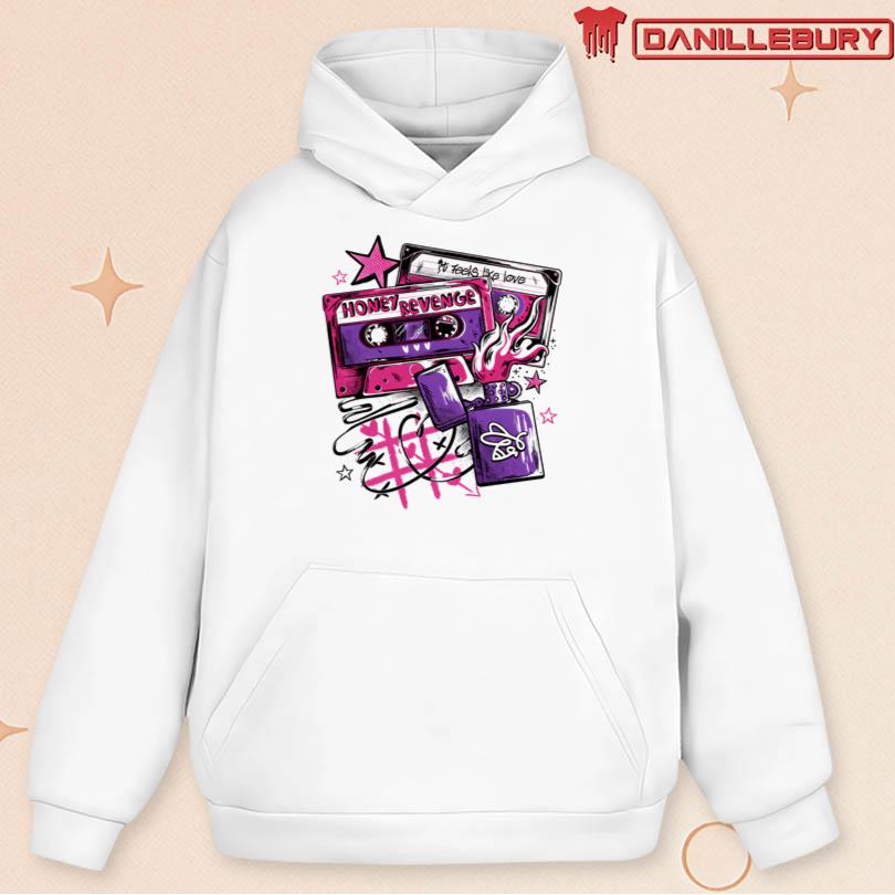 Honey Revenge It Feels Like Love Heather Cassis T-Shirt - Image 2