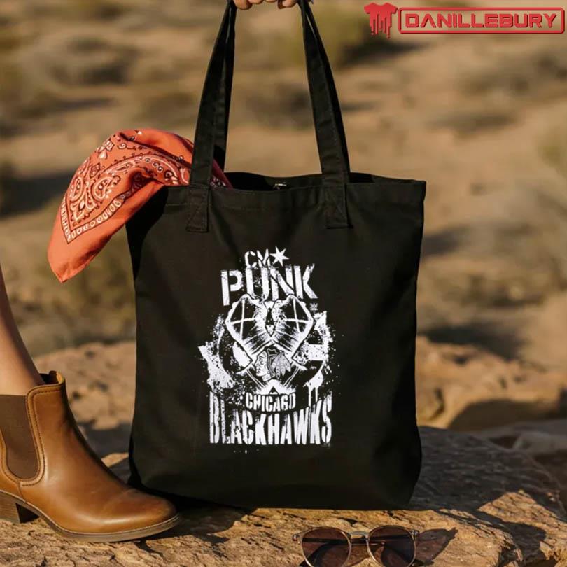 WWE Elimination Chamber 2026 Chicago CM Punk X Chicago Blackhawks Logo shirt - Image 4